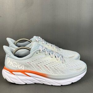 Hoka One One Clifton 8 Blue Fog athletic sneaker shoes men’s size 12